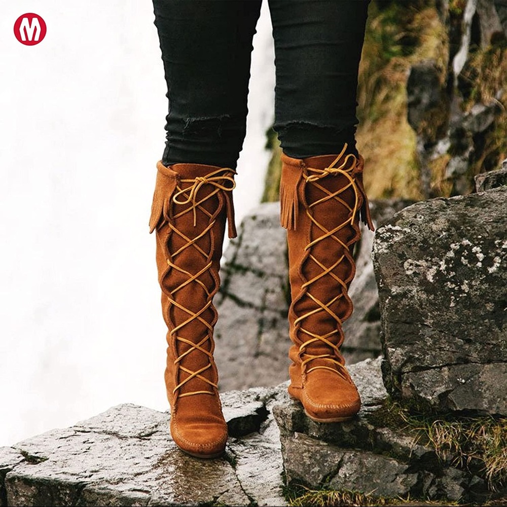 Minnetonka Brown Moccasin Boots